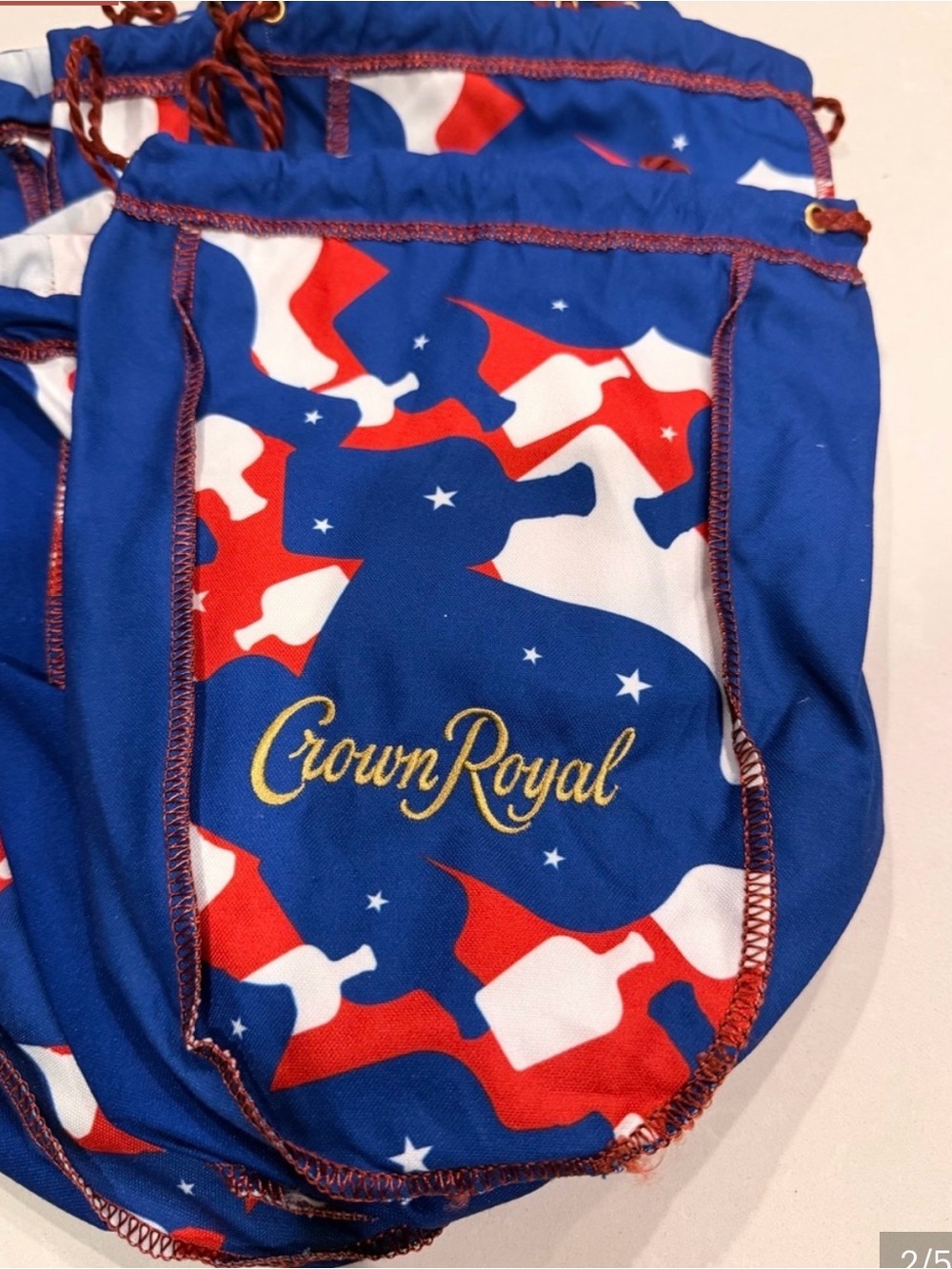 10 Limited Edition Red White & Blue Crown Royal Bags - Picture 2 of 5